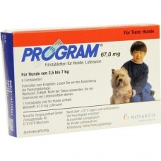 PROGRAM 67,8 mg 2,5-7 kg Tabl.f.Hunde 6 St