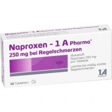 NAPROXEN 1A Pharma 250 mg b.Regelschmerzen Tabl. 10 St