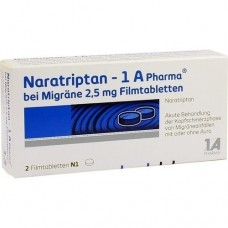 NARATRIPTAN 1A Pharma bei Migräne 2,5 mg Filmtabl. 2 St