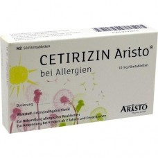 CETIRIZIN Aristo bei Allergien 10 mg Filmtabletten 50 St