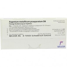 ARGENTUM METALLICUM praeparatum D 8 Ampullen 8 St