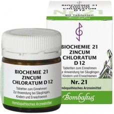 BIOCHEMIE 21 Zincum chloratum D 12 Tabletten 80 St