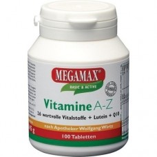 MEGAMAX Vitamine A-Z+Q10+Lutein Tabletten 100 St