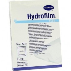 HYDROFILM Plus Transparentverband 5x7,2 cm 5 St